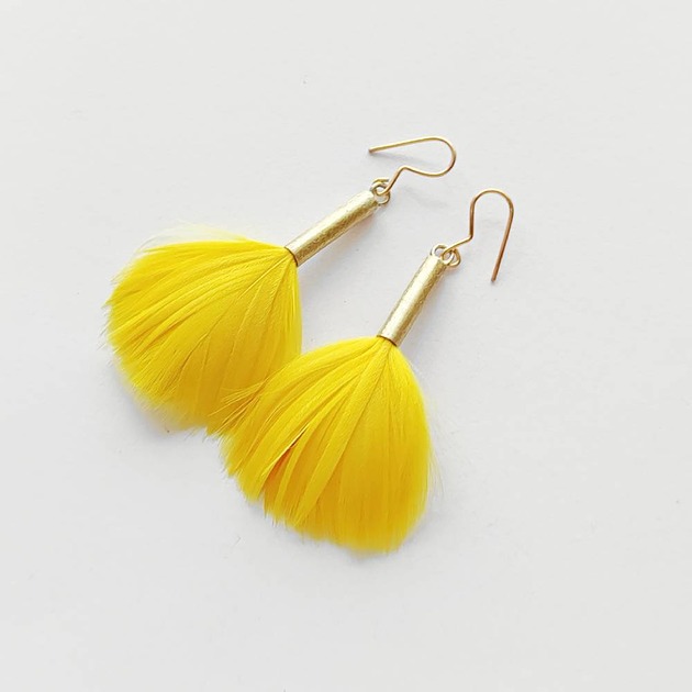 kolczyki z piórami PIÓRKO kolczyki