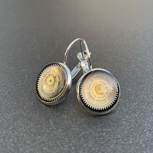 kolczyki z żywicy Kolczyki - Łezki (Silver) II - unikat