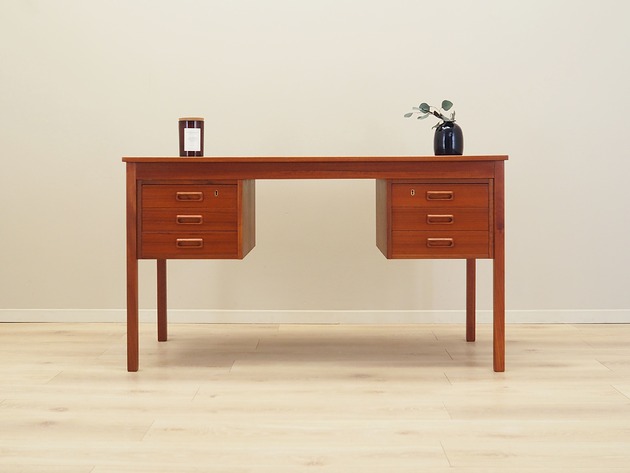 biurka Biurko tekowe, duński design, lata 70, produkcja: Dania