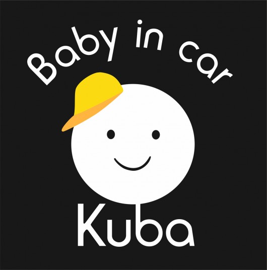 naklejka na samochód BABY IN CAR on czapka loonybin