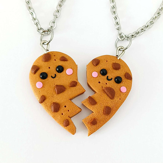 naszyjniki - inne Naszyjnik Serce Naszyjnik 2 Połówki Serca