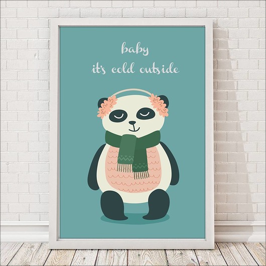 obrazy i plakaty do pokoju dziecięcego It's cold outside