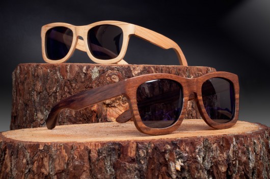 Okulary drewniane / Pacific Blue Lenses Slimmer