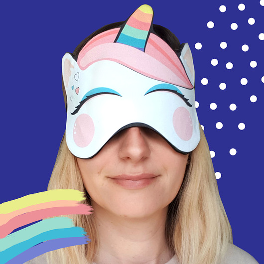 opaski na oczy Opaska jednorożec na oczy do spania