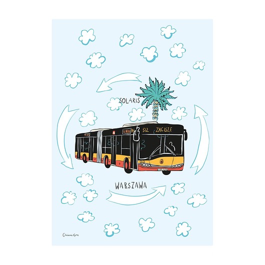 plakaty Plakat A4 Warszawa Autobus Solaris Urbino 18