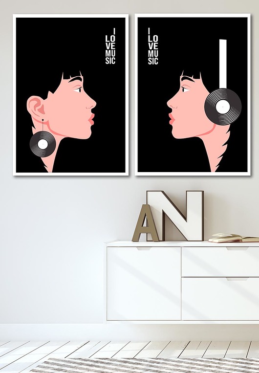plakaty Plakaty I Love Music - zestaw dwóch plakatów