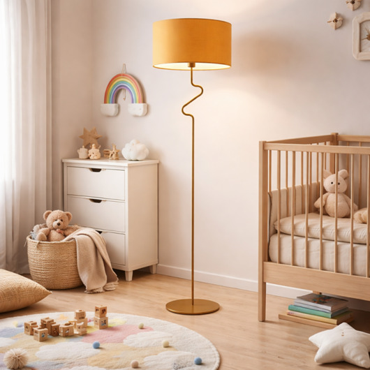 lampy do pokoju dziecka Lampa podłogowa do pokoju dziecięcego MORONI KIDS z włącznikiem nożnym