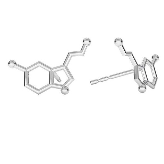 kolczyki srebrne Kolczyki SEROTONINA- srebro,złoto,różowe złoto