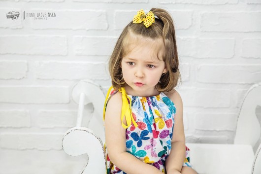 Bawełniana sukienka bombka, motylki, spinki Casual Natural Clothes