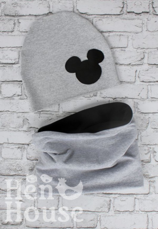 Komplet Mouse czapka + komin  henhouse