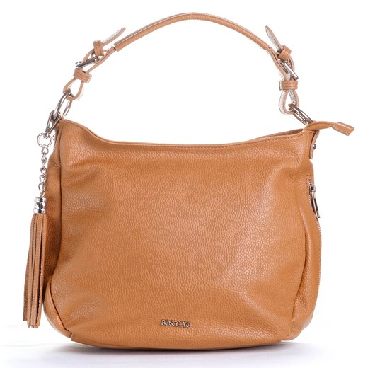 torby na ramię Torba skórzana Shopper camel  (6902)