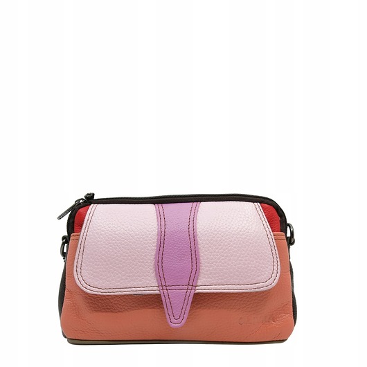 torby na ramię Torebka damska skórzana kolorowa pojemna zero waste ze skrawków OLIVKA