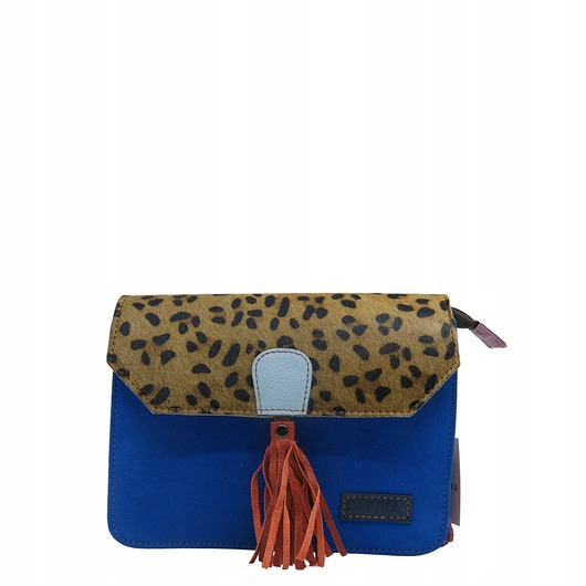 torby na ramię Torebka zamszowa, elegancka, skórzana, zamsz, ozdobny chwost eko OLIVKA