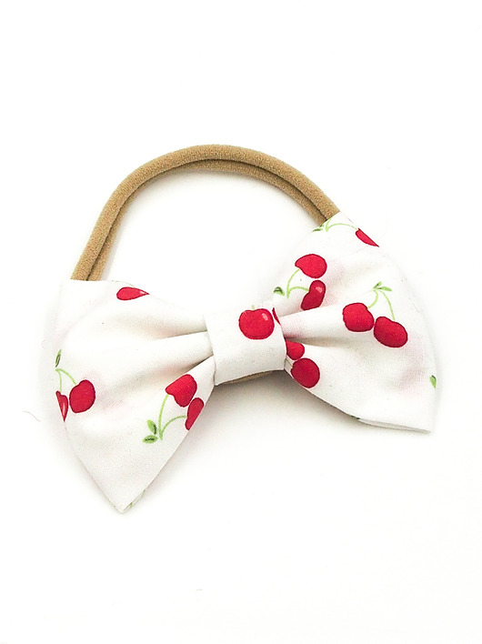 ozdoby do włosów dla dzieci Opaska do włosów kokarda w wisienki Sweet Cherry