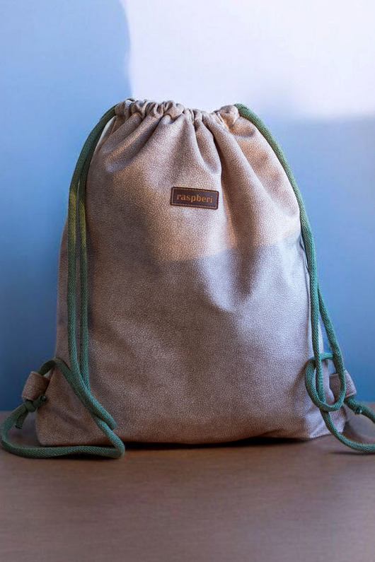 torby i nerki męskie Beżowy welurowy workoplecak basic