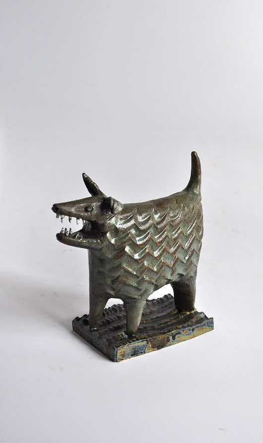 figurki i rzeźby Ceramiczny Pies - Sierść Falista