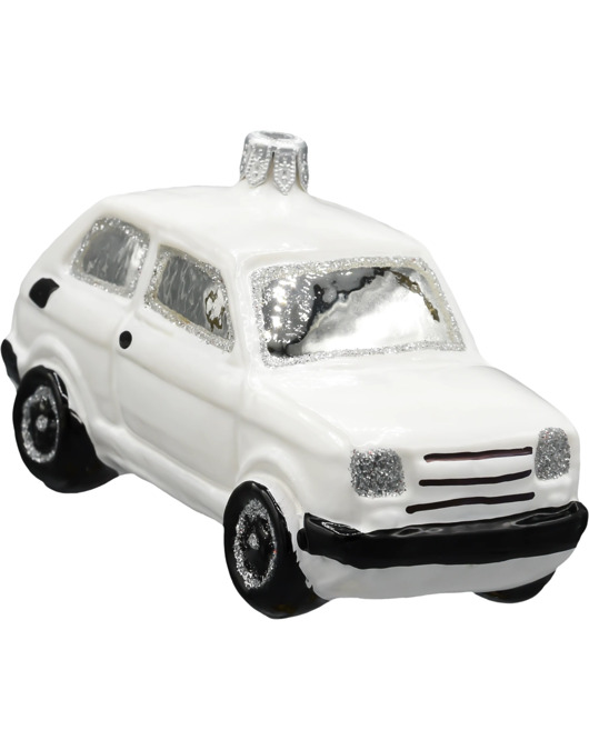ozdoby choinkowe Bombka choinkowa: Fiat 126p Maluch: biały
