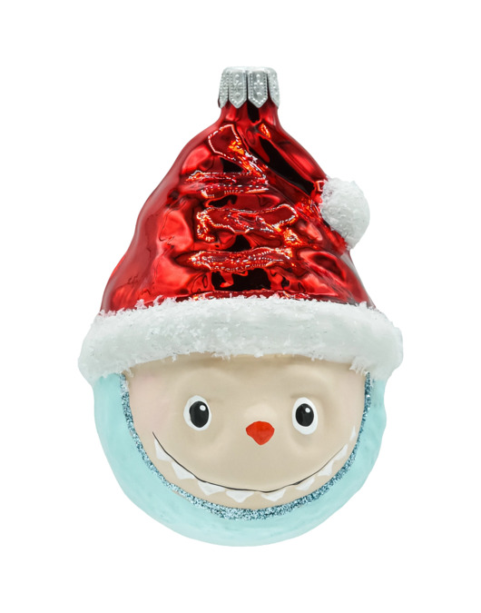 ozdoby choinkowe Bombka choinkowa: Labubu w czapce Mikołaja: niebieskie
