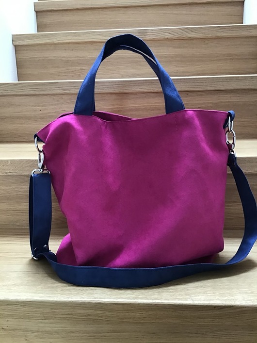 torby na ramię Torba hobo - fuksja, kobalt