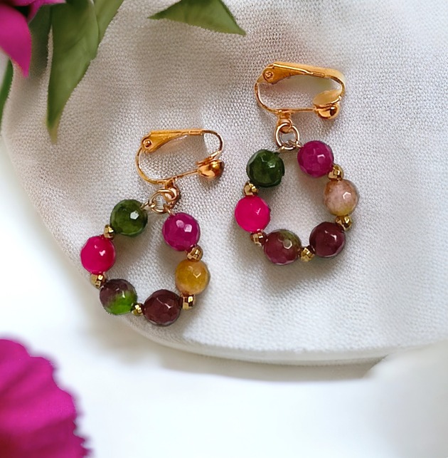 klipsy Kolekcja WIANKI : urocze klipsy : meadow