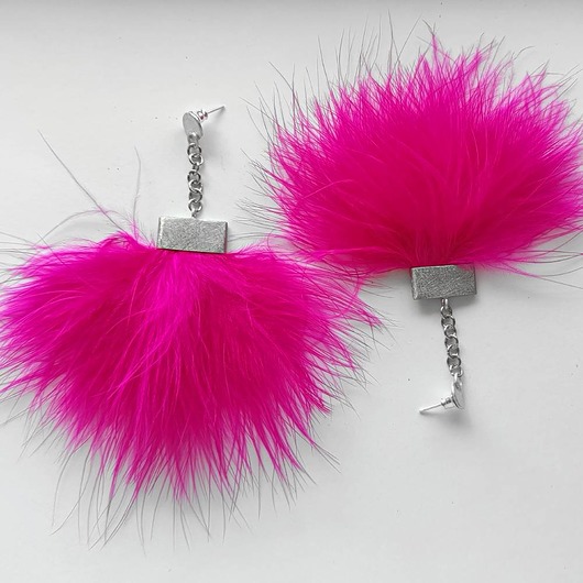 kolczyki z piórami PIÓRKO kolczyki