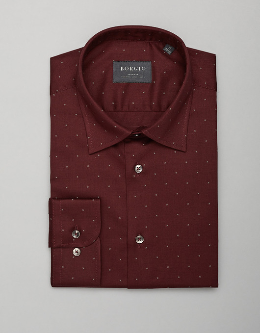 koszule męskie Koszula męska calimera 00398 bordo slim fit