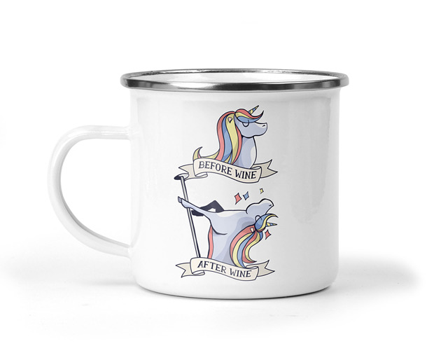 kubki Kubek metalowy unicorn wine