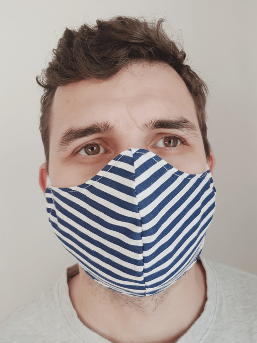 maseczka bawełniana / blue stripes Lootbag