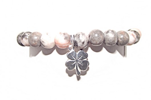 Koniczynka rose grey Czaki Bransoletki