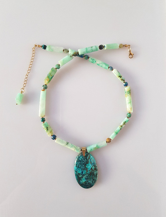 wisiory Naszyjnik z Chryzokolą Siła Spokoju