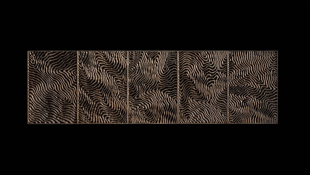 Ozdoby na ścianę Zestaw paneli ściennych The Soul of a Tree - lity dąb