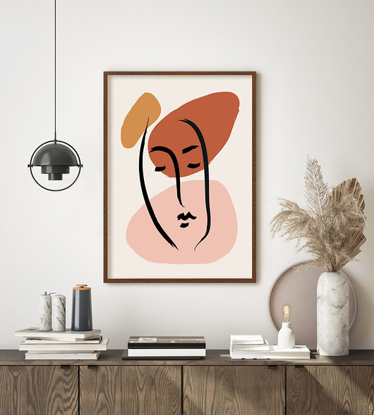 Plakat / Grafika "Twarz kobiety nr 2" 70x100 cm HUS