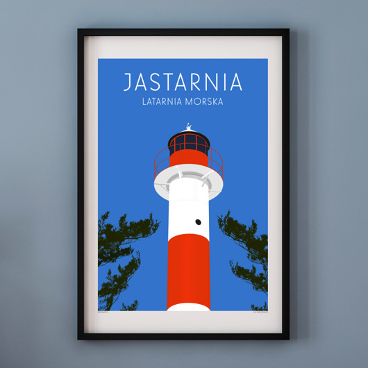 Plakat JASTARNIA LATARNIA MORSKA A3 A. W. WIĘCKIEWICZ