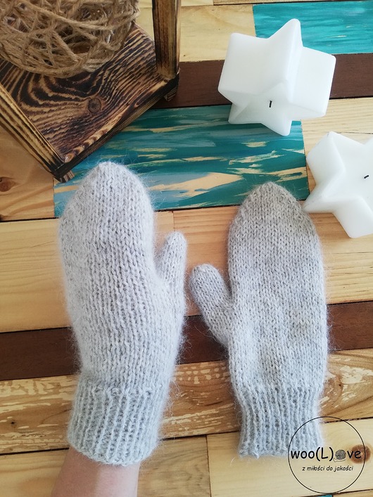 rękawiczki damskie Rękawiczki MOHERKI (jasny szary)