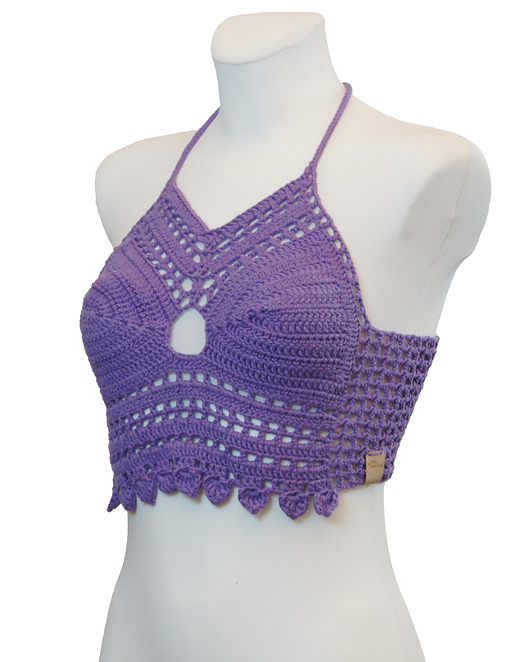 topy damskie Top / bralet na szydełku na lato ze 100 procent bawelny rozmiar M/L