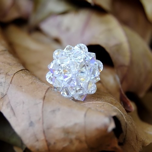 Kulka kryształ Swarovski - ręcznie pleciona Dwa Słońca