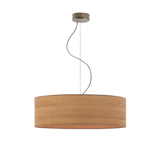 Drewniany żyrandol do kuchni z abażurem HAJFA ECO fi - 60 cm LYSNE