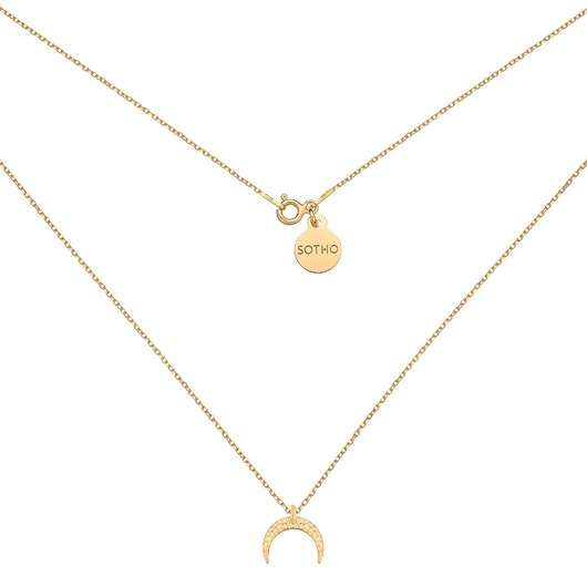 złote naszyjniki Złoty naszyjnik z księżycem