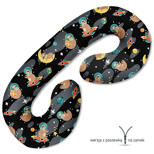 ubrania i akcesoria do karmienia Poduszka ciążowa do spania i karmienia Wydry w kosmosie