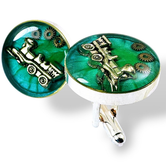 spinki do mankietów Spinki do mankietów - CHOO-CHOO II - pociąg, kolej