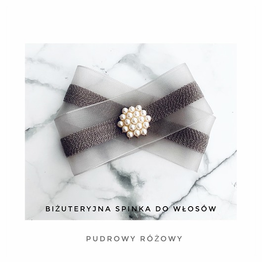 spinki i klamry do włosów Biżuteryjna spinka do włosów z perełkami New