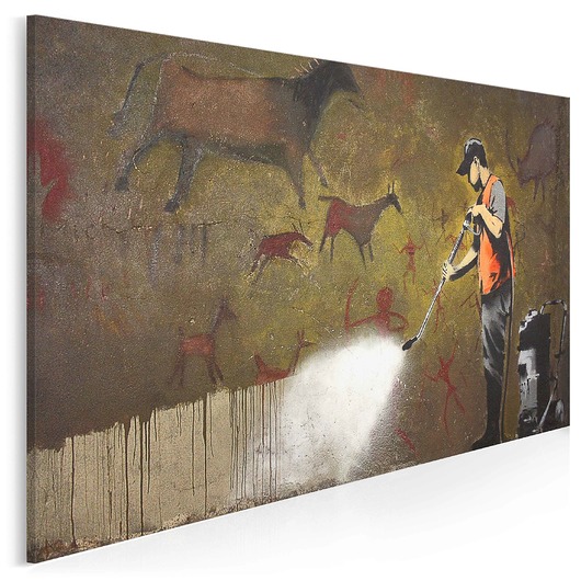 20008 Obraz na płótnie BANKSY LASCAUX 120x80 VAKUdsgn