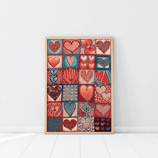 grafiki i ilustracje Serca. Plakat