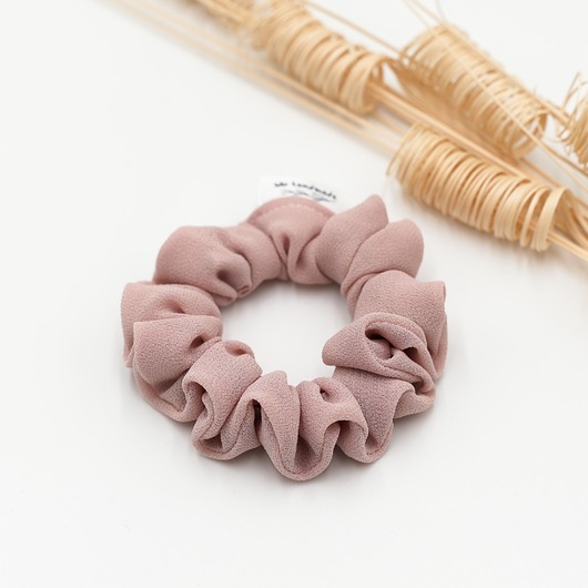 gumki do włosów Scrunchie Slim Pudrowy róż