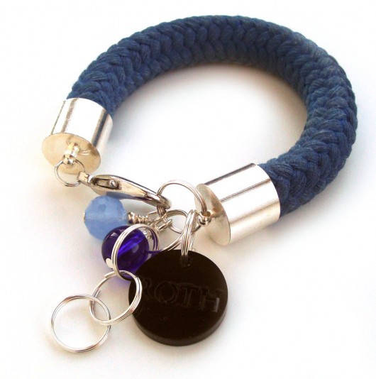 Rope bracelet /mat/ granat Monika Roth