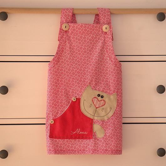 dziewczynka - inne fartuszek do przedszkola z imieniem KOTEK 98-110