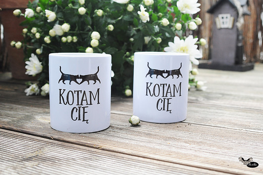 Kotam Cię, z całującymi kotami Sowia Aleja