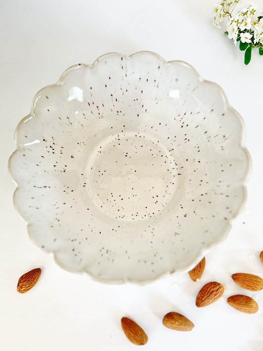 miski i misy FLORA S Ceramiczna miska - lniana biel