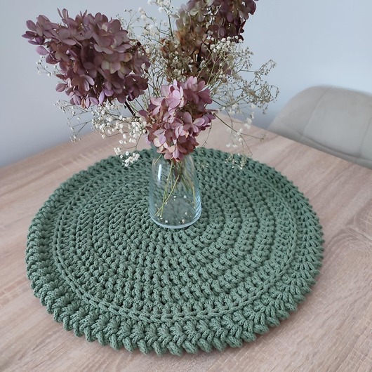 podkładki do kuchni Podkładka szydełkowa boho ze sznurka 50cm