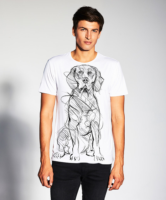 t-shirty męskie Gończy Polski Dog Men's T-shirt white